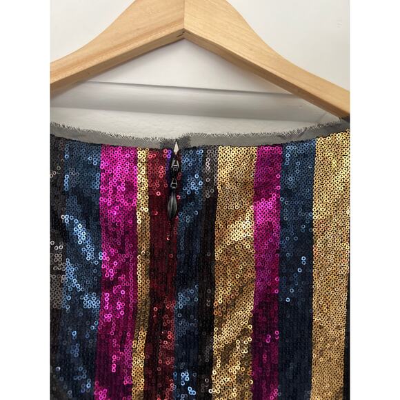 NWT Rachel Roy Sequin Striped Mini Dress Size 22W Y2K Party Cocktail Rainbow - Picture 11 of 16